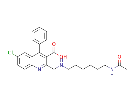 2-[6-(acetamido)hexylaminomethyl]-6-chloro-4-phenylquinoline-3-carboxylic acid