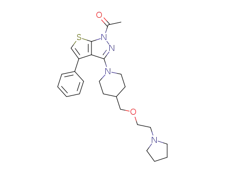 1-[4-phenyl-3-[4-(2-pyrrolidin-1-ylethoxymethyl)-1-piperidyl]thieno[2,3-c]pyrazol-1-yl]ethanone