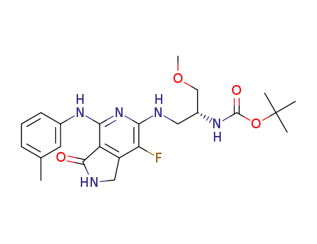 (R)-tert-butyl 1-(7-fluoro-3-oxo-4-(m-tolylamino)-2,3-dihydro-1H-pyrrolo[3,4-c]pyridin-6-ylamino)-3-methoxypropan-2-ylcarbamate