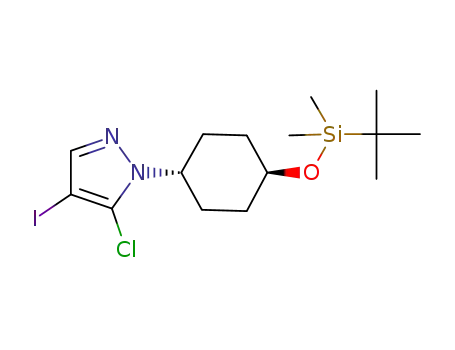 1-(trans-4-{[tert-butyl(dimethyl)silyl]oxy}cyclohexyl)-5-chloro-4-iodo-1H-pyrazole