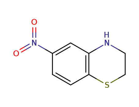 Molecular Structure of 1193387-98-2 (6-Nitro-3,4-dihydro-2H-1,4-benzothiazine, 97%)