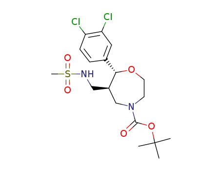 tert-butyl (6S,7R)-7-(3,4-dichlorophenyl)-6-{[(methylsulfonyl)amino]methyl}-1,4-oxazepane-4-carboxylate