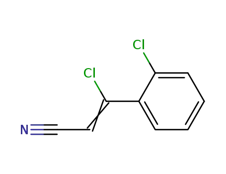 Molecular Structure of 107818-28-0 (2-Propenenitrile, 3-chloro-3-(2-chlorophenyl)-)