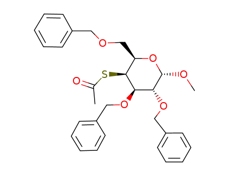 methyl 2,3,6-tri-O-benzyl-4-S-acetyl-4-thio-α-D-galactopyranoside