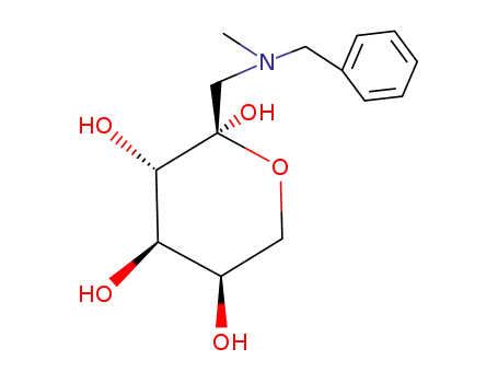 N-Benzyl-1-methylamino-1-deoxy-β-D-arabino-2-hexulopyranose