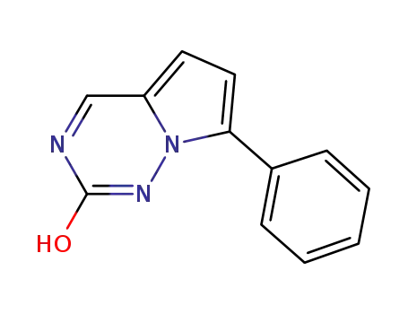Molecular Structure of 1318629-63-8 (7-phenyl-pyrrolo[2,1-f][1,2,4]triazin-2-ol)