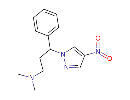 Molecular Structure of 1557241-82-3 (N,N-dimethyl-3-(4-nitro-1H-pyrazol-1-yl)-3-phenylpropan-1-amine)