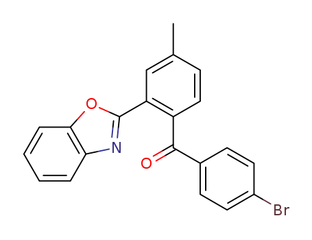 Molecular Structure of 1415419-70-3 (2-{[2-(4-bromobenzoyl)-5-methyl]phenyl}benzoxazole)