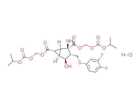 bis({[(1-methylethoxy)carbonyl]oxy}methyl) (1S,2R,3S,4S,5R,6R)-2-amino-3-{[(3,4-difluorophenyl)sulfanyl]methyl}-4-hydroxybicyclo[3.1.0]hexane-2,6-dicarboxylate hydrochloride