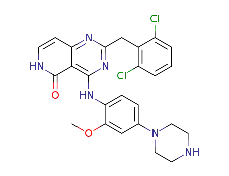 2-(2,6-dichlorobenzyl)-4-{[2-methoxy-4-(piperazin-1-yl)phenyl]amino}pyrido[4,3-d]pyrimidin-5(6H)-one