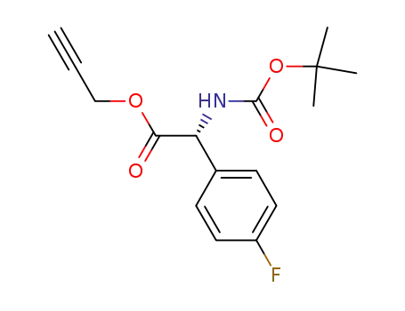 Molecular Structure of 1227811-15-5 ((S)-prop-2-ynyl 2-(tert-butoxycarbonylamino)-2-(4-fluorophenyl)acetate)