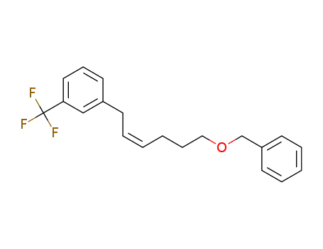 Molecular Structure of 1310582-69-4 ((Z)-1-(6-(benzyloxy)hex-2-en-1-yl)-3-(trifluoromethyl)benzene)