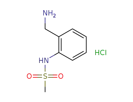 Molecular Structure of 1170256-90-2 (2-(Methylsulfonylamino)benzylamine Hydrochloride)