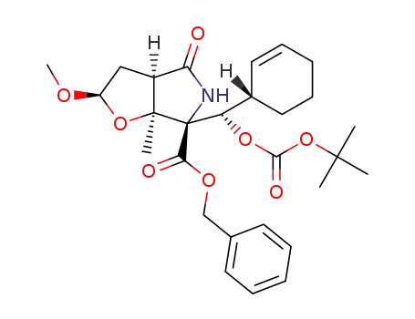(1S,3R,5R,8R)-8-benzyloxycarbonyl-8-((S)-(tert-butoxycarbonyloxy)((S)-cyclohex-2-enyl)methyl)-3-methoxy-1-methyl-2-oxa-7-azabicyclo[3.3.0]octane-6-one