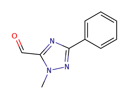 Molecular Structure of 89060-36-6 (1H-1,2,4-Triazole-5-carboxaldehyde, 1-methyl-3-phenyl-)