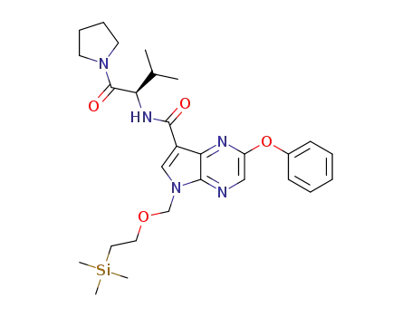 2-phenoxy-5-(2-trimethylsilanylethoxymethyl)-5H-pyrrolo[2,3-b]pyrazine-7-carboxylic acid [(R)-2-methyl-1-(pyrrolidine-1-carbonyl)propyl]amide
