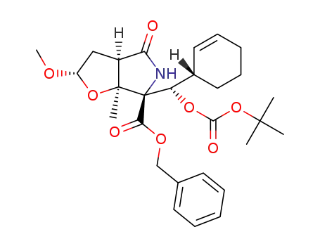 (1S,3S,5R,8R)-8-benzyloxycarbonyl-8-((S)-(tert-butoxycarbonyloxy)((S)-cyclohex-2-enyl)methyl)-3-methoxy-1-methyl-2-oxa-7-azabicyclo[3.3.0]octane-6-one