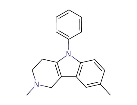 Molecular Structure of 57598-73-9 (1H-Pyrido[4,3-b]indole, 2,3,4,5-tetrahydro-2,8-dimethyl-5-phenyl-)