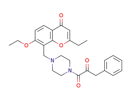 7-ethoxy-2-ethyl-8-((4-(2-oxo-3-phenylpropanoyl)piperazin-1-yl)methyl)-4H-chromen-4-one