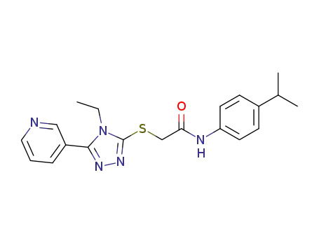 2-((4-ethyl-5-(pyridin-3-yl)-4H-1,2,4-triazol-3-yl)thio)-N-(4-isopropylphenyl)acetamide