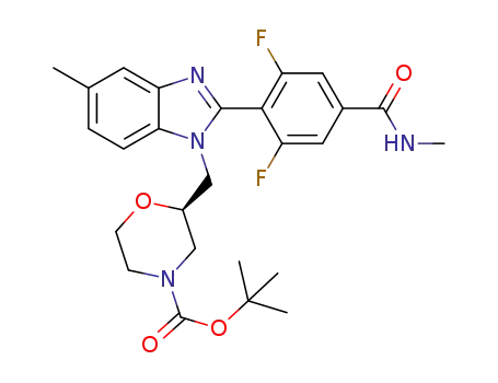 (S)-tert-butyl 2-((2-(2,6-difluoro-4-(methylcarbamoyl)phenyl)-5-methyl-1H-benzo[d]imidazol-1-yl)methyl)morpholine-4-carboxylate