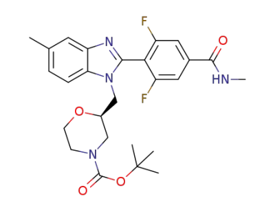 (S)-tert-butyl 2-((2-(2,6-difluoro-4-(methylcarbamoyl)phenyl)-5-methyl-1H-benzo[d]imidazol-1-yl)methyl)morpholine-4-carboxylate