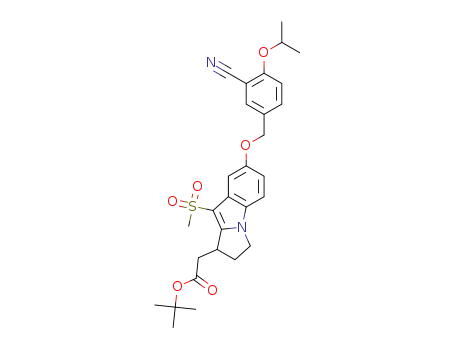 tert-butyl 2-(7-(3-cyano-4-isopropoxybenzyloxy)-9-(methylsulfonyl)-2,3-dihydro-1H-pyrrolo[1,2-a]indol-1-yl)acetate