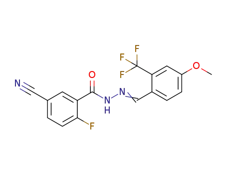 5-cyano-2-fluoro-benzoic acid (4-methoxy-2-trifluoromethylbenzylidene)hydrazide