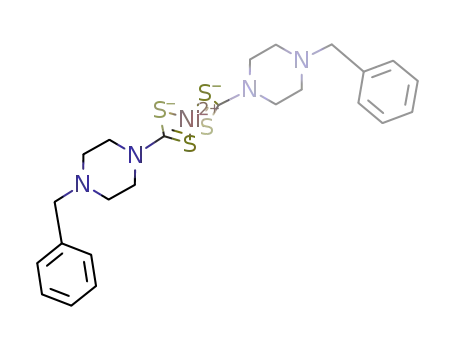 Molecular Structure of 381221-27-8 (Ni(benzylpiperazine-dithiocarbamate)<SUB>2</SUB>)