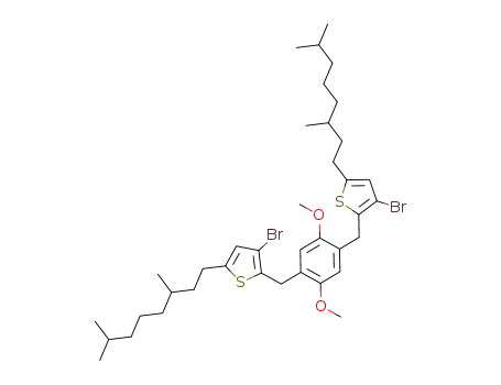 2,2'-[(2,5-dimethoxy-1,4-phenylene)bis(methylene)]bis(3-bromo-5-(3,7-dimethyloctyl)thiophene)
