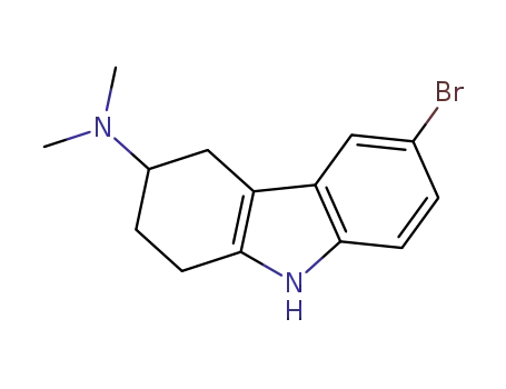 Molecular Structure of 186545-33-5 (6-Bromo-3-(dimethylamino)-1,2,3,4-tetrahydro-9H-carbazole)