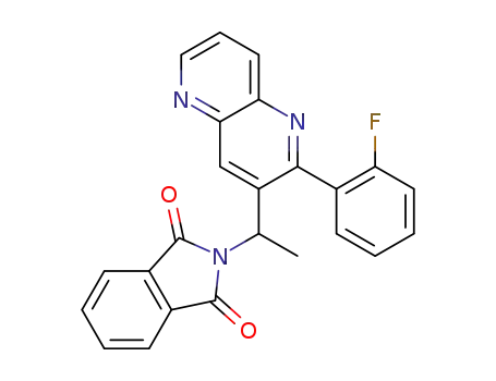 2-(1-(2-(2-fluorophenyl)-1,5-naphthyridin-3-yl)ethyl)-1H-isoindole-1,3 (2H)-dione