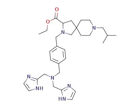 ethyl 2-(4-{[bis(1H-imidazol-2-ylmethyl)amino] methyl}benzyl)-8-isobutyl-2,8-diazaspiro[4.5]decane-3-carboxylate