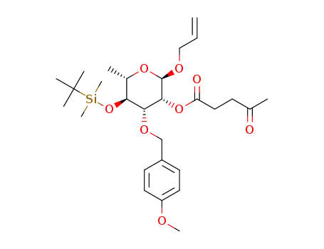 allyl 2-O-levulinoyl-3-O-p-methoxybenzyl-4-O-tert-butyldimethylsilyl-α-L-rhamnopyranoside