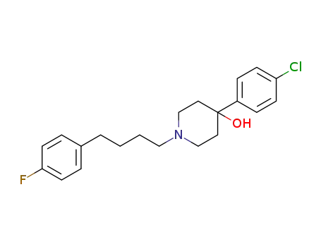Molecular Structure of 164668-08-0 (4-(4'-chlorophenyl)-1-(4'-(4-fluorophenyl)butyl)piperidin-4-ol)