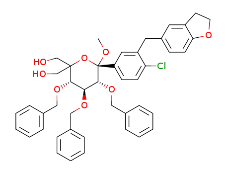 [(3S,4S,5R,6S)-3,4,5-tribenzyloxy-6-[4-chloro-3-(2,3-dihydrobenzofuran-5-ylmethyl)phenyl]-2-(hydroxymethyl)-6-methoxy-tetrahydropyran-2-yl]methanol