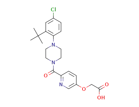[(6-{[4-(2-tert-Butyl-4-chlorophenyl)piperazin-1-yl]carbonyl}pyridin-3-yl)oxy]acetic acid