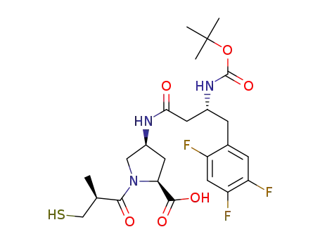 (4S)-4-{[(3R)-3-[(tert-butoxycarbonyl)amino]-4-(2,4,5-trifluorophenyl)butanoyl]amino}-1-[(2S)-2-methyl-3-sulfanylpropanoyl]-L-proline