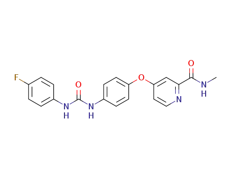 Molecular Structure of 1285533-80-3 (4-[4-[[[[4-fluorophenyl]amino]carbonyl]amino]phenoxy]-N-methylpyridine-2-carboxamide)