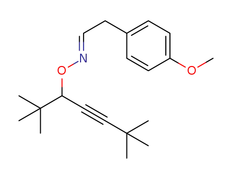 Molecular Structure of 1351657-30-1 ((E)-2-(4-methoxyphenyl)acetaldehyde O-2,2,6,6-tetramethylhept-4-yn-3-yl oxime)