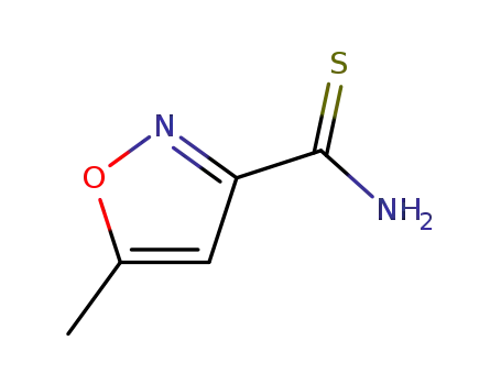 Molecular Structure of 77358-26-0 (5-METHYLISOXAZOLE-3-CARBOTHIOAMIDE)