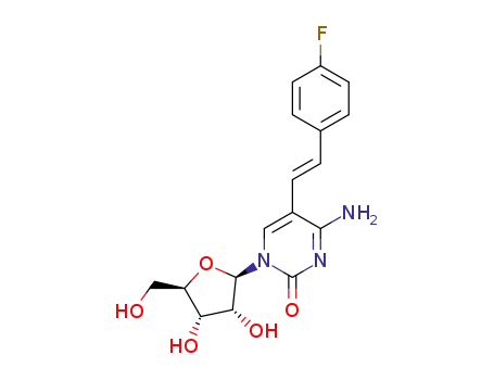 4-amino-1-(3,4-dihydroxy-5-(hydroxymethyl)tetrahydrofuran-2-yl)-5-(4-fluorostyryl)pyrimidin-2(1H)-one