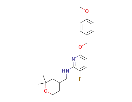 N-((2,2-dimethyltetrahydro-2H-pyran-4-yl)methyl)-3-fluoro-6-(4-methoxybenzyloxy)pyridin-2-amine