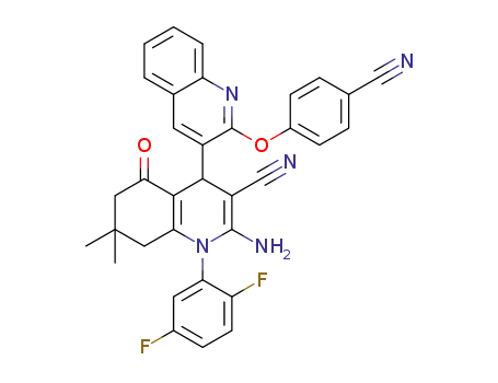 2'-amino-2-(4-cyanophenoxy)-1'-(2,5-difluorophenyl)-7',7'-dimethyl-5'-oxo-1',4',5',6',7',8'-hexahydro-3,4'-biquinoline-3'-carbonitrile