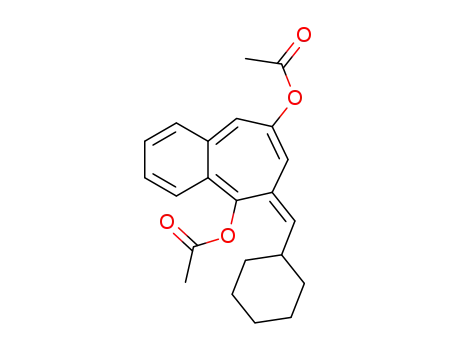 Molecular Structure of 1452397-43-1 ((Z)-6-(cyclohexylmethylene)-6H-benzo[7]annulene-5,8-diyl diacetate)