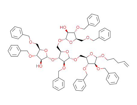 pent-4-enyl 2,3-di-O-benzyl-5-O-(2-O-benzyl-3-O-(3,5-di-O-benzyl-α-D-arabinofuranosyl)-5-O-(3,5-di-O-benzyl-α-D-arabinofuranosyl)-α-D-arabinofuranosyl)-α-D-arabinofuranoside