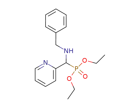Molecular Structure of 128474-65-7 (diethyl ((benzylamino)(pyridin-2-yl)methyl)phosphonate)