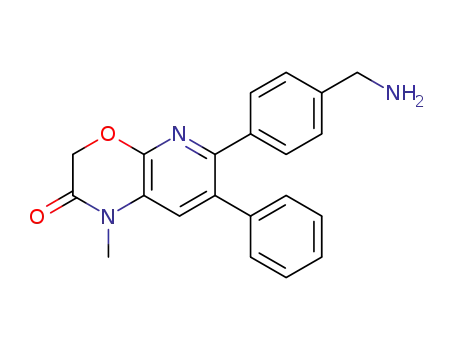 Molecular Structure of 1313439-63-2 (6-(4-(aminomethyl)phenyl)-1-methyl-7-phenyl-1H-pyrido[2,3-b][1,4]oxazin-2(3H)-one)