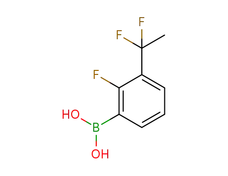 Molecular Structure of 1313426-12-8 ([3-(1,1-difluoroethyl)-2-fluorophenyl]boronic acid)