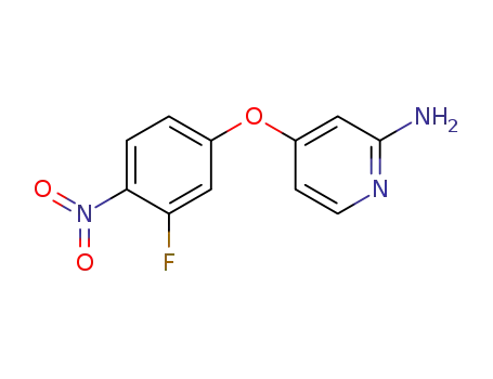 Molecular Structure of 1337931-92-6 (4-(3-Fluoro-4-nitrophenoxy)pyridin-2-amine)